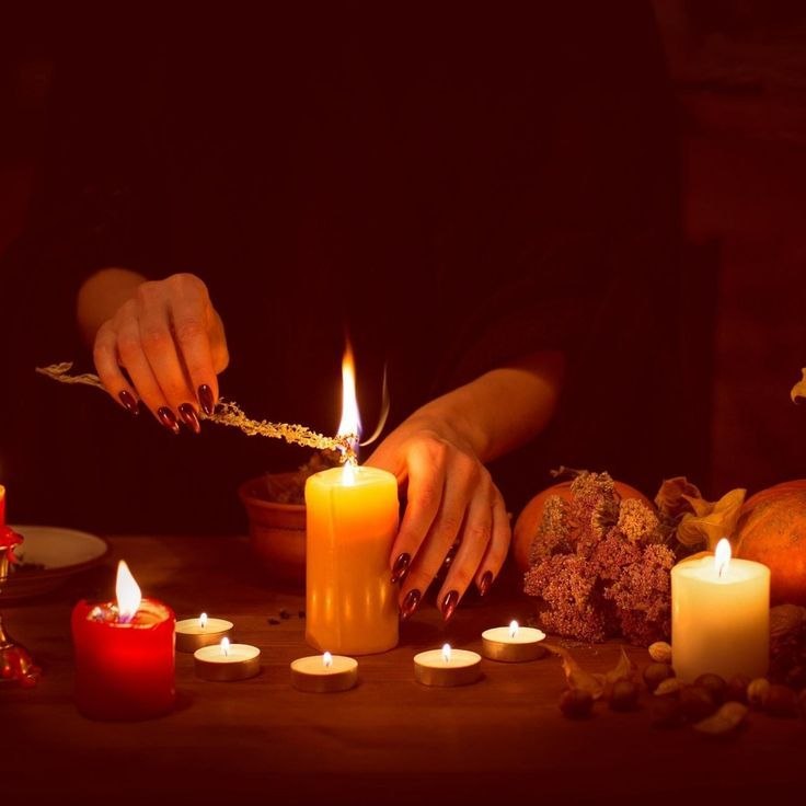 Spiritual candles ritual